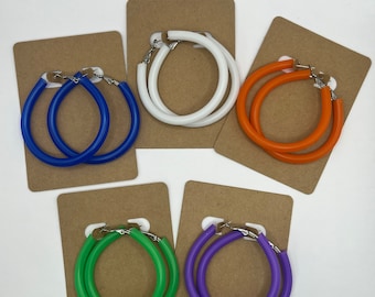 Rubber Rope Hoop Earrings