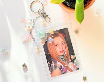 Kawaii Jelly Kpop Photocard Holder, Top Loader Keychain, Phone Charm, Lightstick Charm