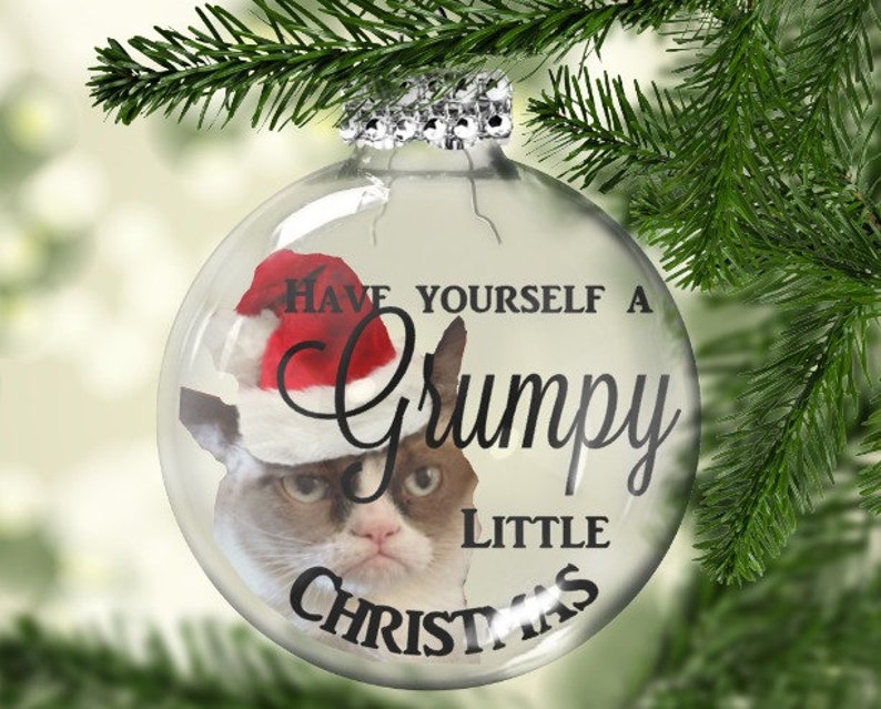 Grumpy Cat Christmas Ornament Funny Christmas Ornament Cat - Etsy