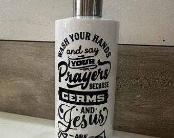 Jesus and Germs Soap Dispenser - Funny Soap Dispenser