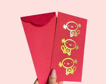 Cute Axolotl Lunar New Year Red Money Envelope