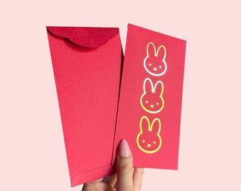 Cute Bunny Lunar New Year Red Money Envelope