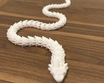 70 cm großer flexibler weißer Drache