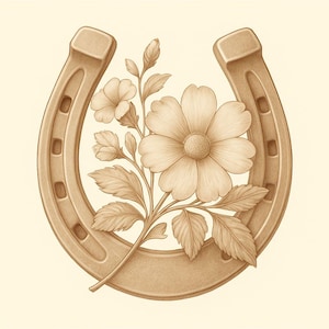 Lucky Horseshoe Digital Art | Western Print | Rustic Home Decor