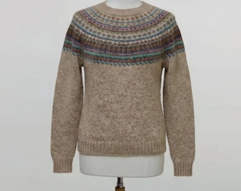 Fair Isle Yoke Sweater Knitting Pattern (36-54") | Nordic Colorwork Wool Jumper PDF