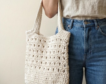 Beginner Crochet Market Bag Pattern | Instant PDF Download for a Quick Weekend Project