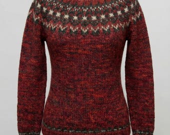 Icelandic Style Sweater Knitting Pattern (2XS-3XL) | Lopapeysa PDF | Bottom-Up Fair Isle Yoke
