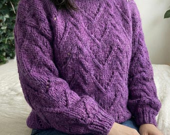 Chunky Knit Sweater Pattern | Size Inclusive S–5XL