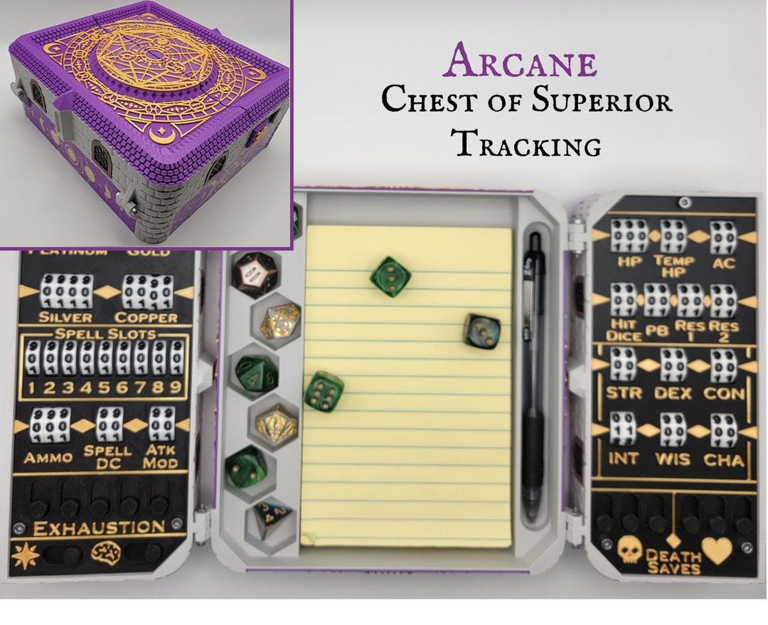 Arcane Chest of Superior Tracking - Dungeons and Dragons Dice Tray ...