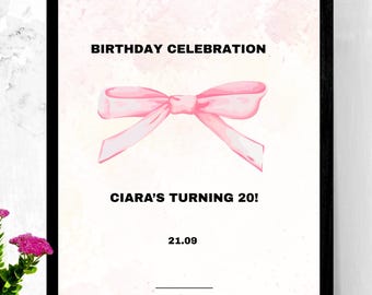 Plantilla de invitación de cumpleaños editable - Invitación digital imprimible - Descarga instantánea - Invitación de cumpleaños infantil