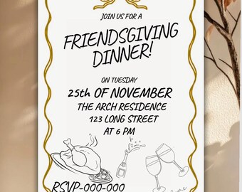 Thanksgiving Dinner Einladung Vorlage