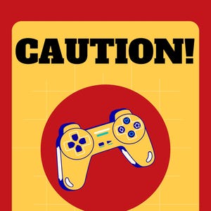 CAUTION DANGEROUS GAMER poster, Gaming poster, Gaming art, Ideal poster gift for gaming enthusiast, Gaming Wall art, Poser Gift for Gamers
