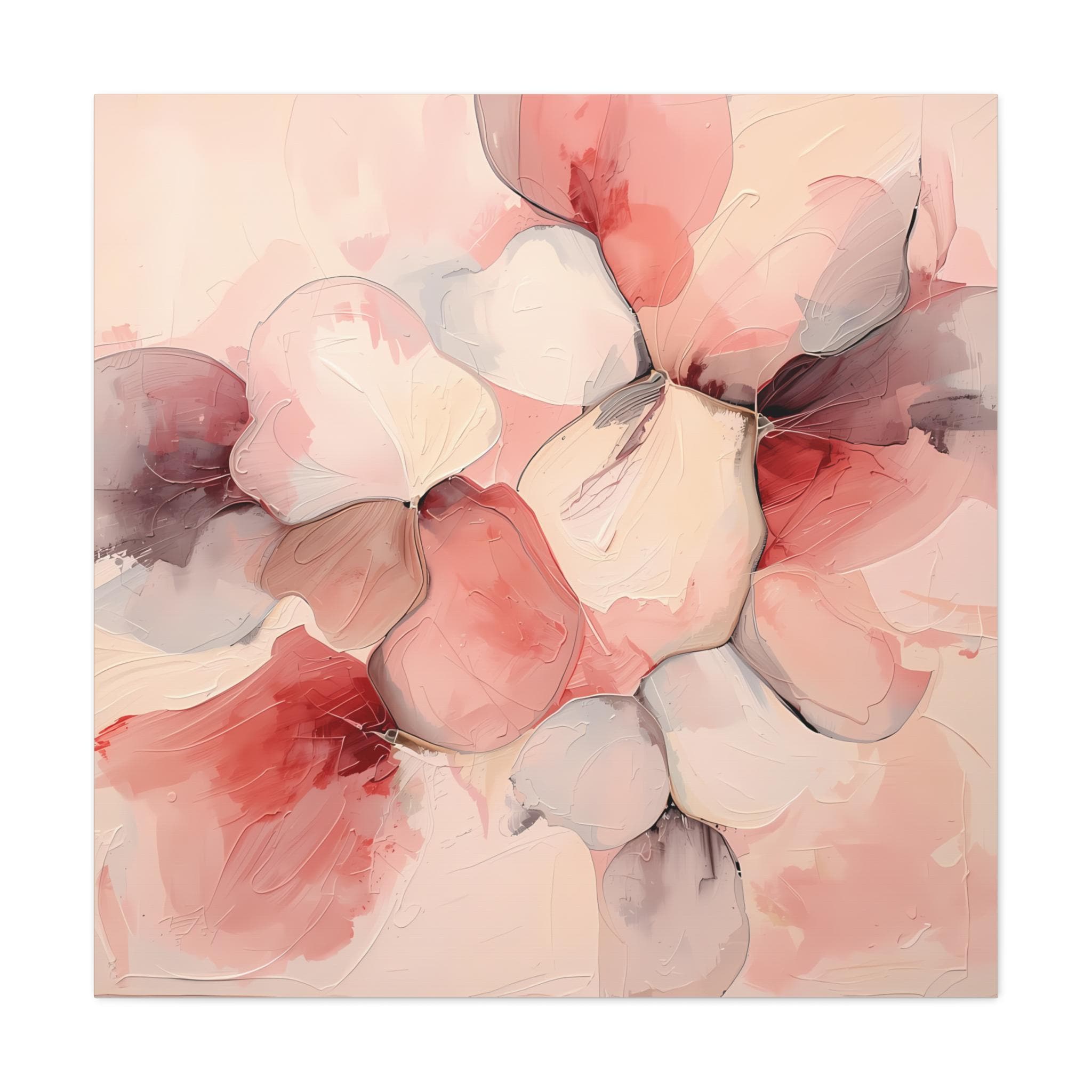 Serene Pink Floral Wall Art: Romantic Watercolor Canvas