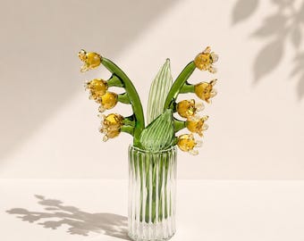 Handmade Glass Lily of the Valley Flower, Colorful Forever Flowers, Unique Gift for Flower Lovers, Thanksgiving Host Gift