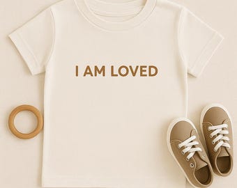 I Am Love-shirt voor peuters: minimalistisch T-shirt met boho-positieve bevestiging
