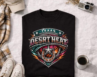 Texas Desert Heat Western PNG, Cowgirl Rodeo Sublimation Design, Neon Glitter Cowboy Shirt Graphic