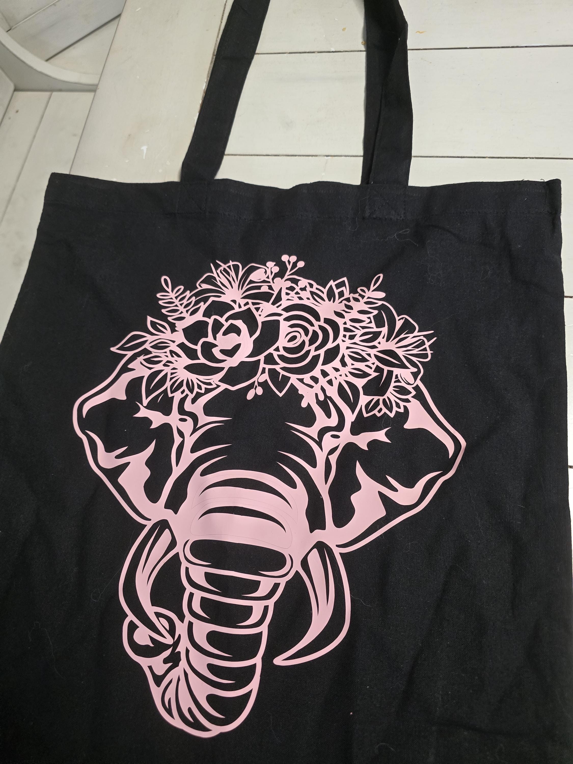 Floral Elephant Tote - Etsy