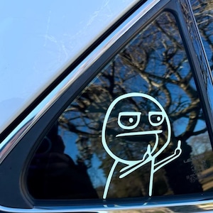 Sticker Figure Middle Finger Car Decal