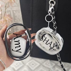 Personalized Cable Organizer, PVC Charger Case, Transparent Cable Bag,Cable Pouch,Custom Charger Holder,Portable Travel Electronics Bag