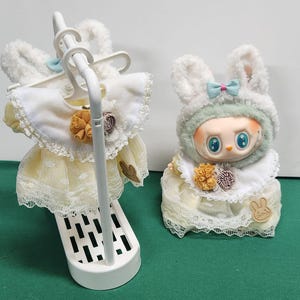 Cute DRESS OUTFIT for Labubu - Cute Doll Outfit - Labubu Clothes - Labubu Outfit (Dress & Headband)