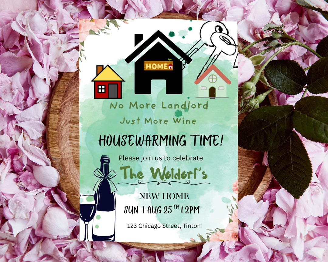 Housewarming Invitation | Editable Canva Template New Home Party ...