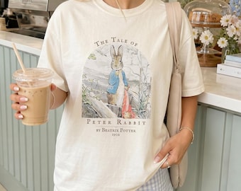 Peter Rabbit 100% Cotton Shirt | Beatrix Potter Garden Shirt | Cottagecore Homestead Tee | Childrens Book Shirt