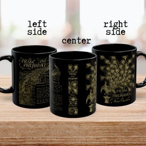 Pride & Prejudice Mug | Chapter 1 Text | 1894 Peacock Edition, Jane Austen Gift