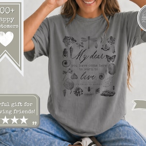 Charlotte Mason 100% Cotton Shirt | Homeschool Mom Shirt | Living Education Shirt Grey