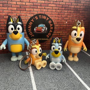 Colorful Bluey Characters keychains: Carry Your Favorites Everywhere!