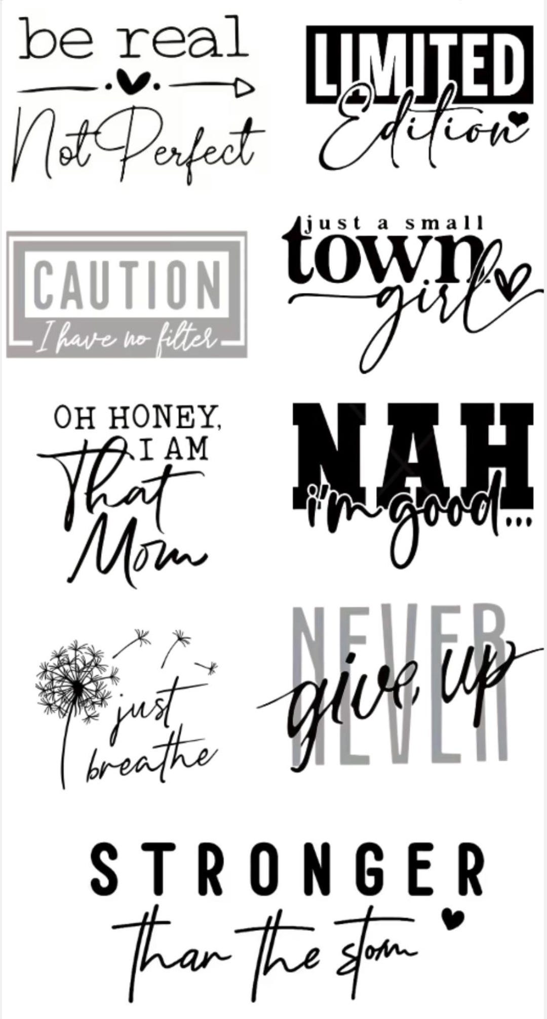 Motivational Quote Sticker Sheet – Waterproof Vinyl Decals for Laptop ...