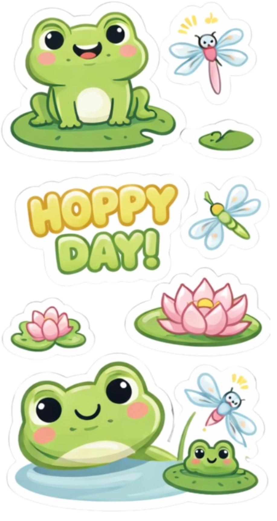 Frog Sticker Set – Waterproof Vinyl Decals, Planner Stickers - Etsy