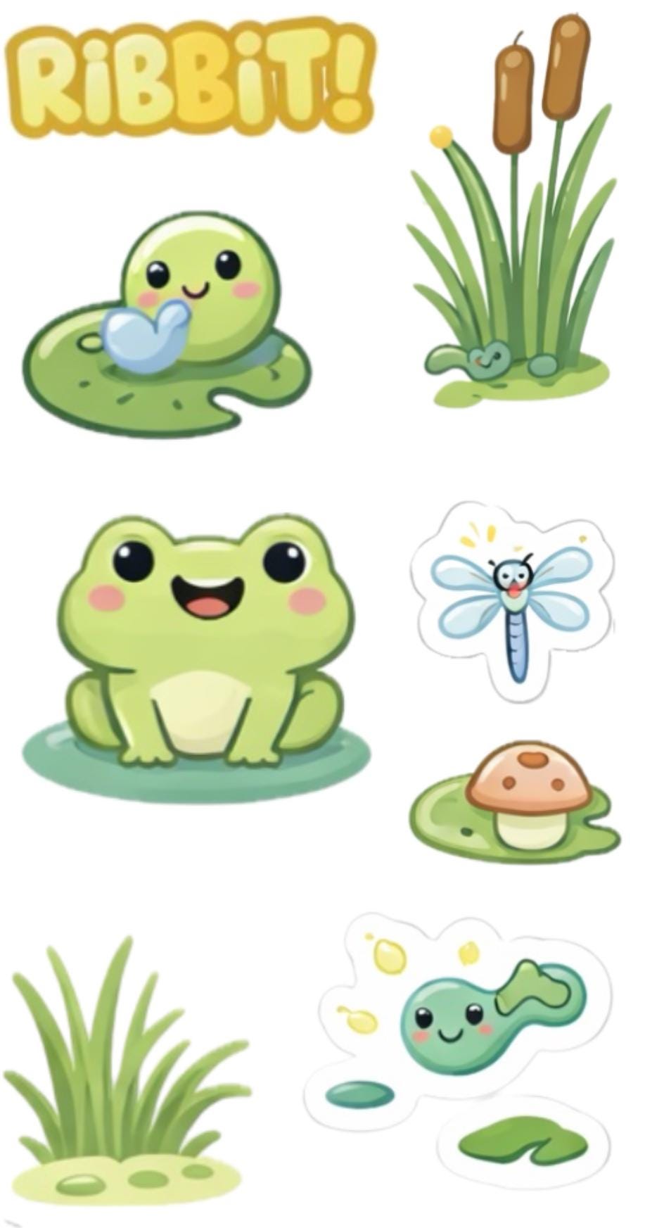 Frog Sticker Set – Waterproof Vinyl Decals, Planner Stickers - Etsy