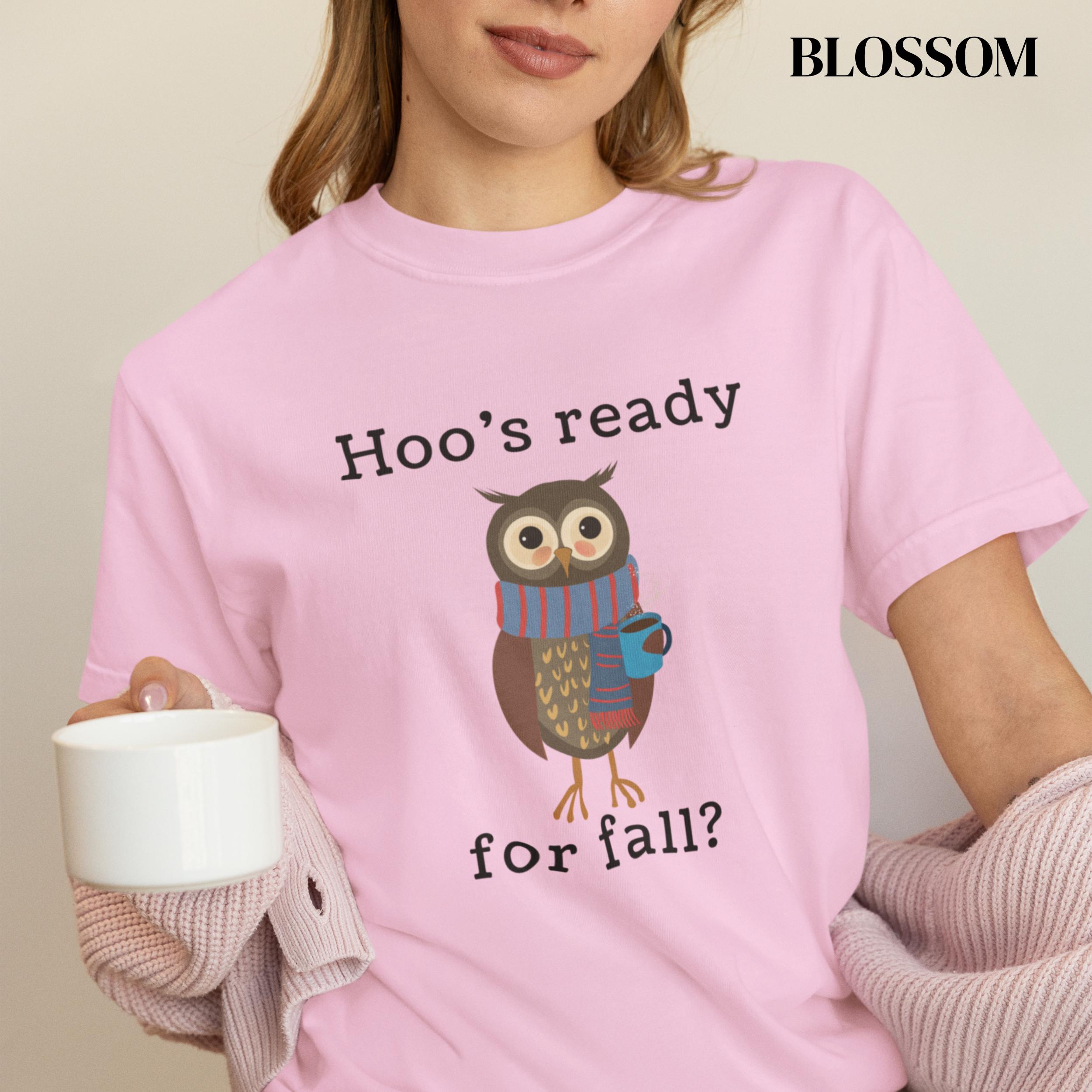 Fall Owl T-Shirt, Unisex Fall Shirt, Cute Autumn Tee, Casual Owl Graphic Tee, Gift for Owl Lovers, S