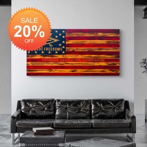 Customizable Rustic Wood Flag - Handcrafted Patriotic Wall Art for Home or Office
