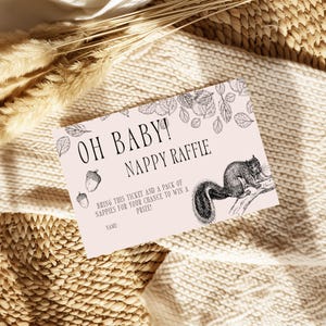 10 Baby Shower Nappy Raffle Card | Printable Diaper Raffle Tickets | Baby Shower Game | Baby Shower Invitation Insert