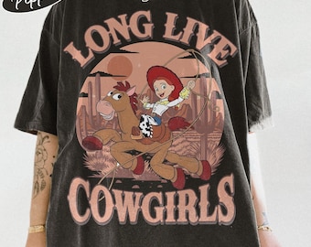 Vintage Disney Toy Story Jessie Shirt Long Live Cowgirls Shirt, Toy Story Jessie and Bullseye Shirt, Disneyland Family Matching Shirts