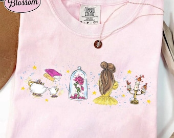 Disney Belle Princess Shirt, Beauty and The Beast Tee, Tale As Old As Time, Girly Aesthetic Disney Girls Trip Tee, Magic Kingdom