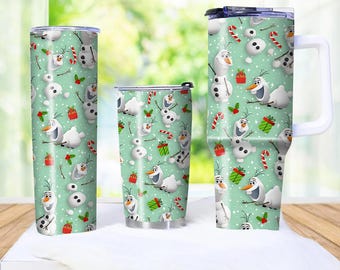 Olaf Tumbler Charming Olaf Travel Mug Set Fun Snowman Themed Tumblers Gifts For Frozen Fans