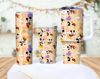 Mickey Mouse Tumblers Set Whimsical Disney Drinkware Cute Mickey Friends Tumbler Collection Perfect for Disney Fans