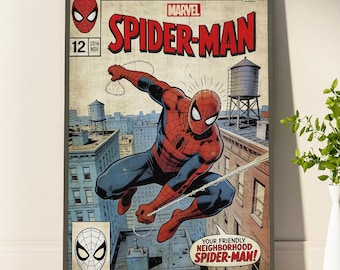 Spider Man Comic Book Cover Poster Home Decor Gifts For Fan