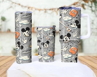 Fun Mickey Mouse and Friends Travel Mugs Great for Kids and Adults Playful Mickey Mouse Design Cups Ideal Gifts for Disney Lovers