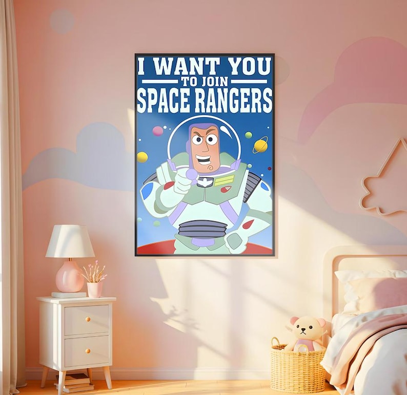 Buzz Lightyear Recruitment Poster Join the Space Rangers Adventure Fun ...