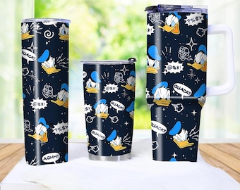 Donald Duck Tumbler 20oz 30oz 40oz Cute Cartoon Cup Stainless Steel Travel Mug Gift For Birthday Gifts For Fan