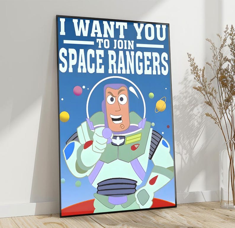 Buzz Lightyear Recruitment Poster Join the Space Rangers Adventure Fun ...