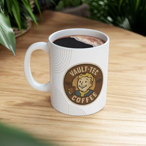 Nuka Cola Vault Boy Coffee Mug | Fallout Vault-Tec Retro Ceramic Mug (11 oz)
