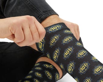 Calcetines con patrón binario 10101 / Calcetines deportivos novedosos con código tecnológico