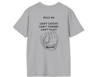 Baseball Rules- Rule 6 Can't Play | Perfect for Sports Fans, Coaches, and Players, Great Gift for Game Day, Birthdays, and Team Events