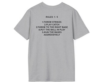 Baseball Rules- First 5 Rules | Perfect for Sports Fans, Coaches, and Players, Great Gift for Game Day, Birthdays, and Team Events