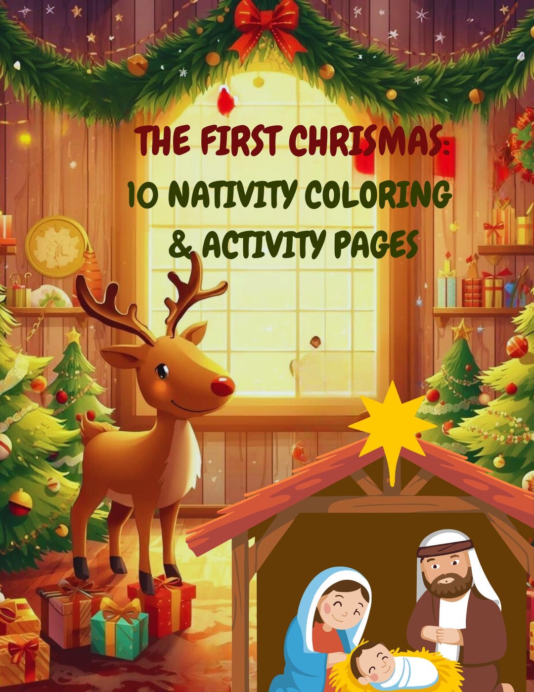 Christmas Nativity Coloring & Activity Pages for Kids - Etsy