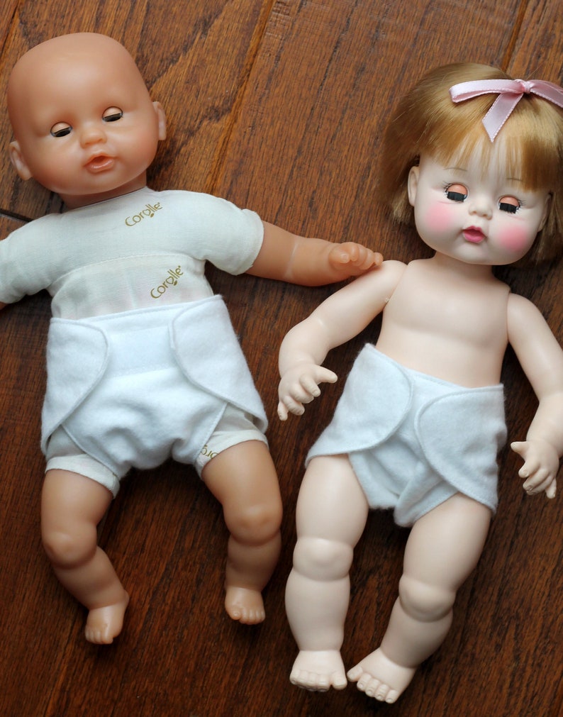 Flannel Doll Diapers 2 Fits 12 inch Dolls Corolle Melissa Etsy
